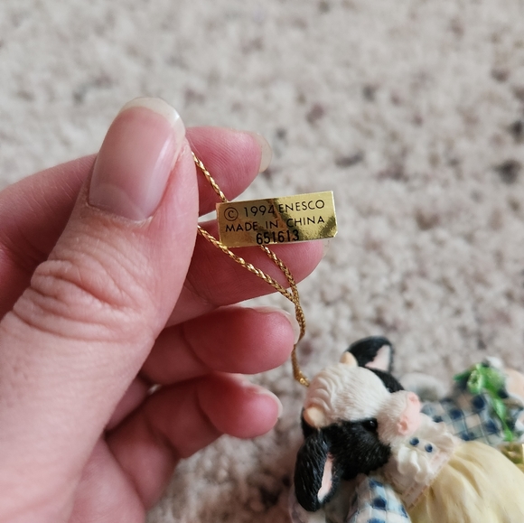 Mary's Moo Moos Cow Angel With Bell Ornament 1994 - Picture 4 of 5